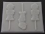 221sp Builder Bob and Windy Chocolate or Hard Candy Lollipop Mold